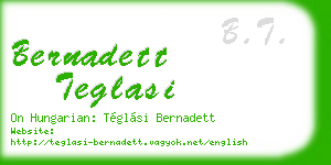 bernadett teglasi business card