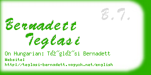 bernadett teglasi business card